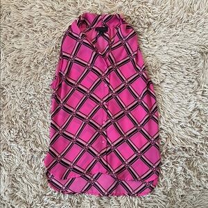 💜3 for $30 Sale/Worthington Pink Geometric Sheer Blouse